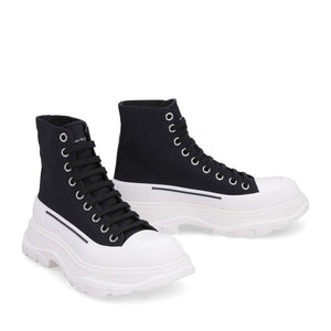 Schwarze High-Top-Sneaker aus Canvas