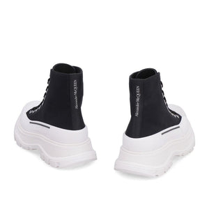 Schwarze High-Top-Sneaker aus Canvas