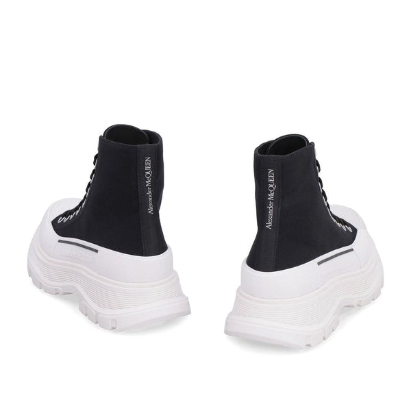 Schwarze High-Top-Sneaker aus Canvas