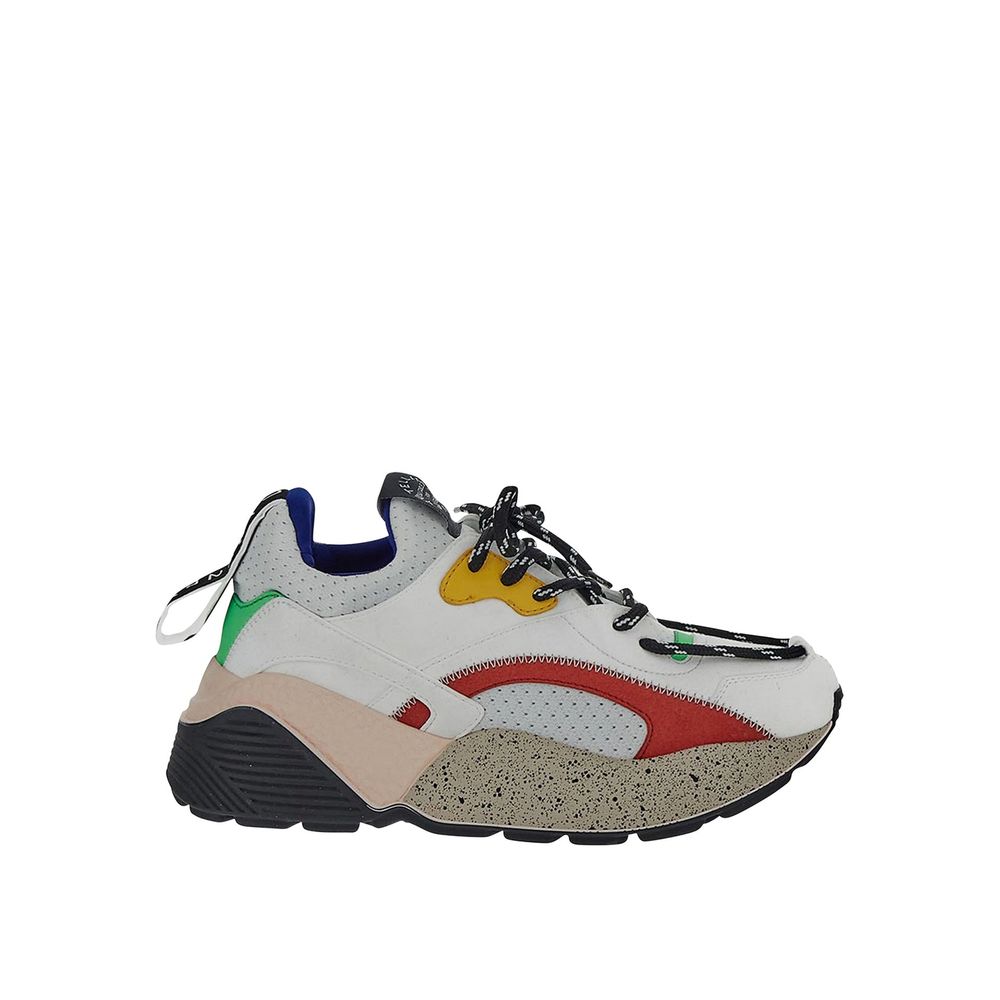 Weiße Chunky Sneakers aus veganem Leder