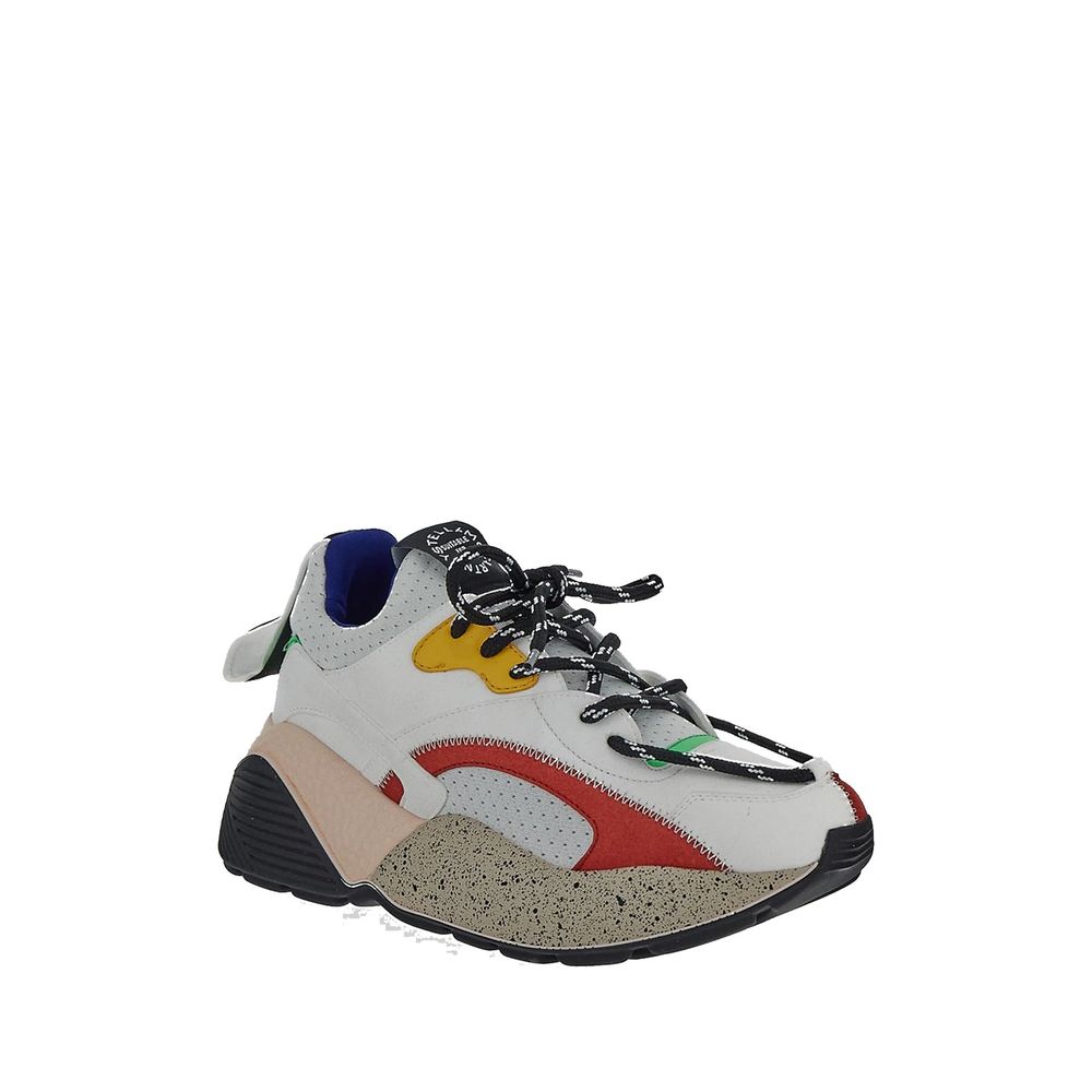 Weiße Chunky Sneakers aus veganem Leder