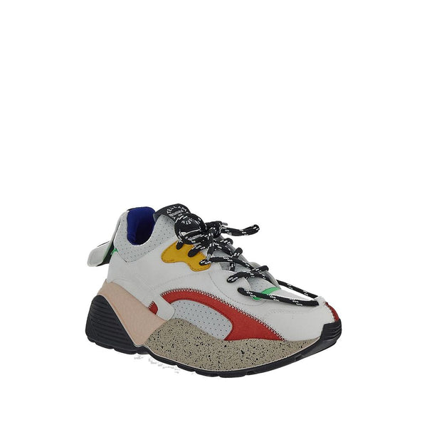 Weiße Chunky Sneakers aus veganem Leder