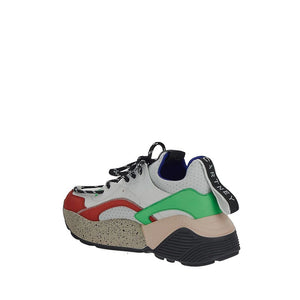 Weiße Chunky Sneakers aus veganem Leder