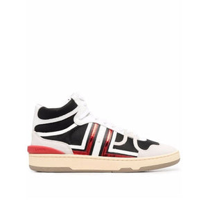 Schwarze High-Top-Sneaker aus Kalbsleder