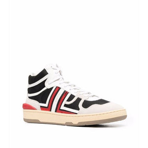 Schwarze High-Top-Sneaker aus Kalbsleder