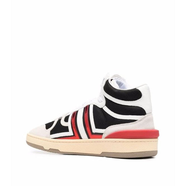 Schwarze High-Top-Sneaker aus Kalbsleder