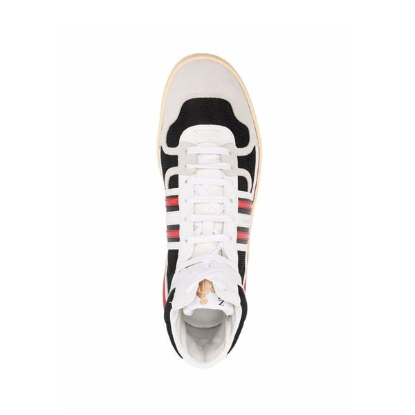 Schwarze High-Top-Sneaker aus Kalbsleder