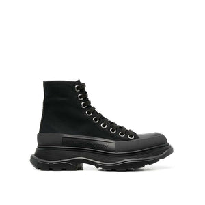 Schwarze High-Top-Sneaker aus Canvas