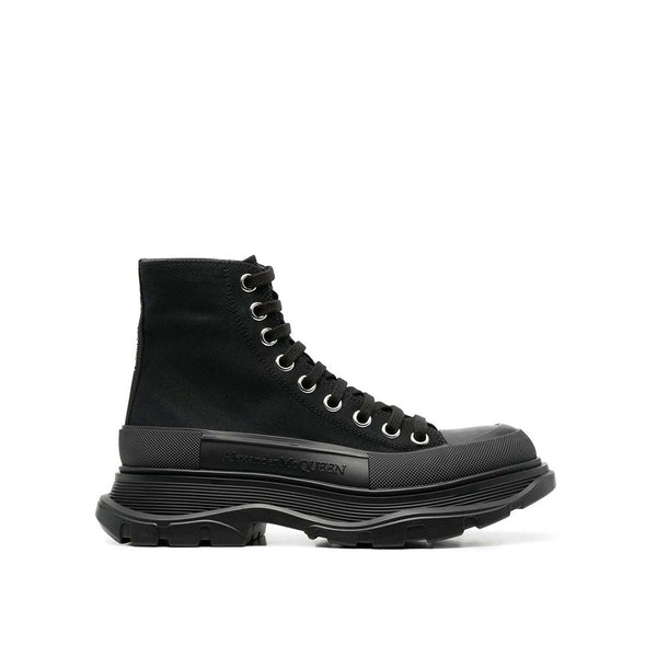 Schwarze High-Top-Sneaker aus Canvas