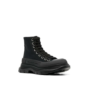 Schwarze High-Top-Sneaker aus Canvas
