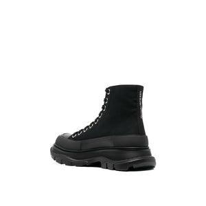 Schwarze High-Top-Sneaker aus Canvas