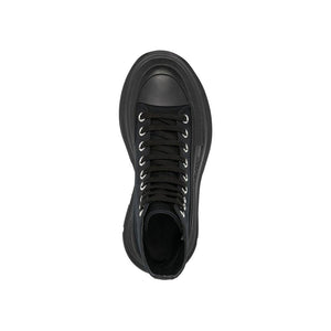 Schwarze High-Top-Sneaker aus Canvas