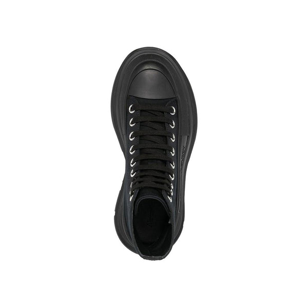 Schwarze High-Top-Sneaker aus Canvas