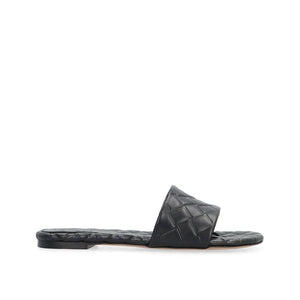 Schwarze Lammleder-Mules