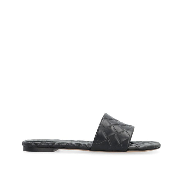 Schwarze Lammleder-Mules