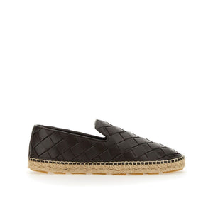 Espadrilles aus braunem Kalbsleder