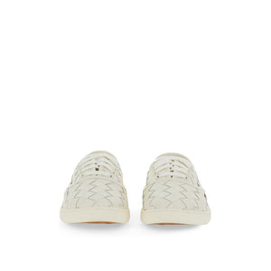 Weiße Sneakers aus Kalbsleder mit niedrigem Schaft
