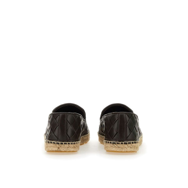 Espadrilles aus braunem Kalbsleder