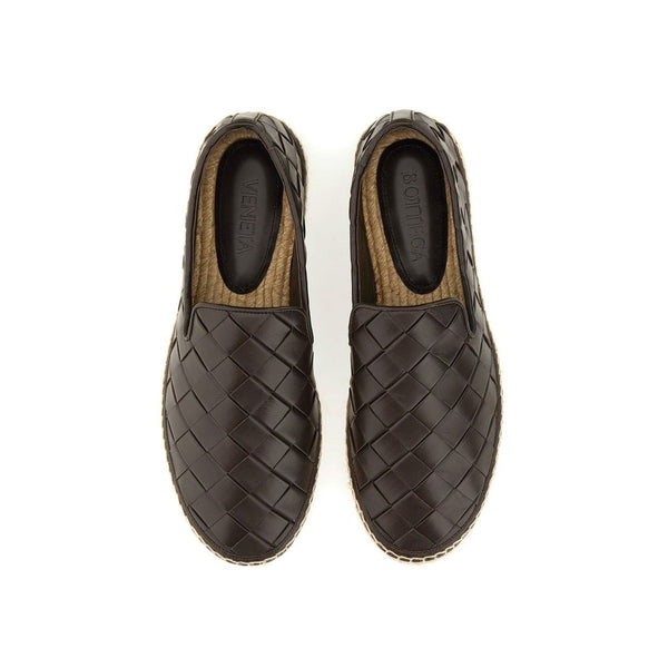 Espadrilles aus braunem Kalbsleder