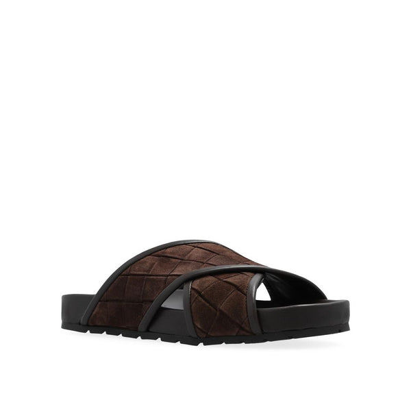 Braune Lammleder-Sandalen