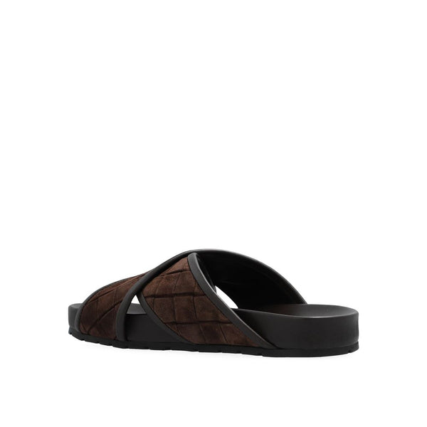 Braune Lammleder-Sandalen