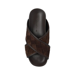 Braune Lammleder-Sandalen