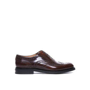 Braune Kalbsleder-Oxfords und -Derbies