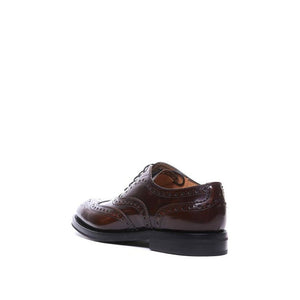 Braune Kalbsleder-Oxfords und -Derbies