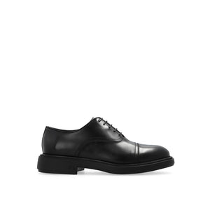 Schwarze Kalbsleder-Schnürschuhe