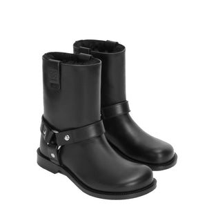 Schwarze Stiefeletten aus Kalbsleder