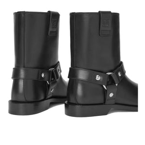 Schwarze Stiefeletten aus Kalbsleder