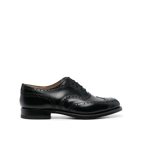 Schwarze Kalbsleder-Schnürschuhe und -Derby-Schuhe