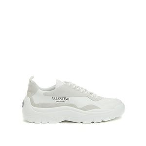 Weiße Sneakers aus Leder mit niedrigem Schaft