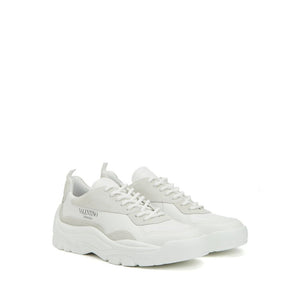 Weiße Sneakers aus Leder mit niedrigem Schaft