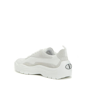 Weiße Sneakers aus Leder mit niedrigem Schaft