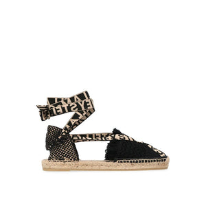 Schwarze Espadrilles aus Segeltuch