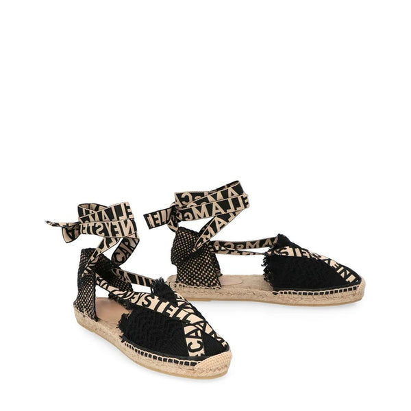 Schwarze Espadrilles aus Segeltuch