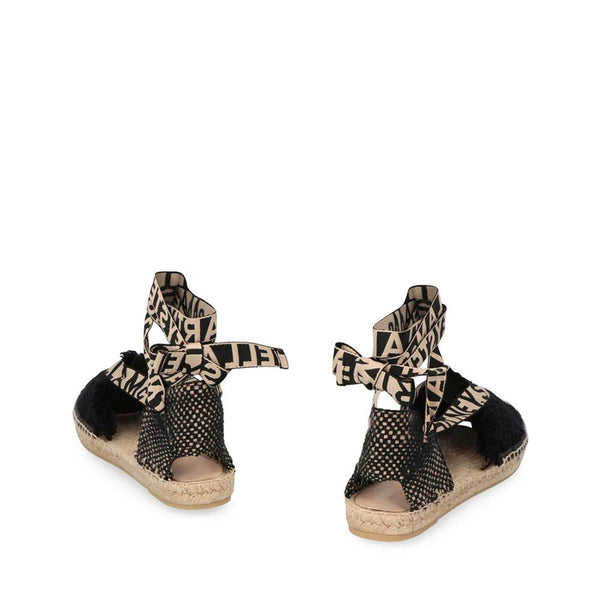 Schwarze Espadrilles aus Segeltuch