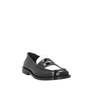 Elegante schwarze Lederslipper