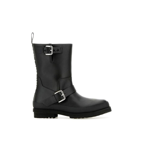 Schwarze Polyester-Knöchelstiefel
