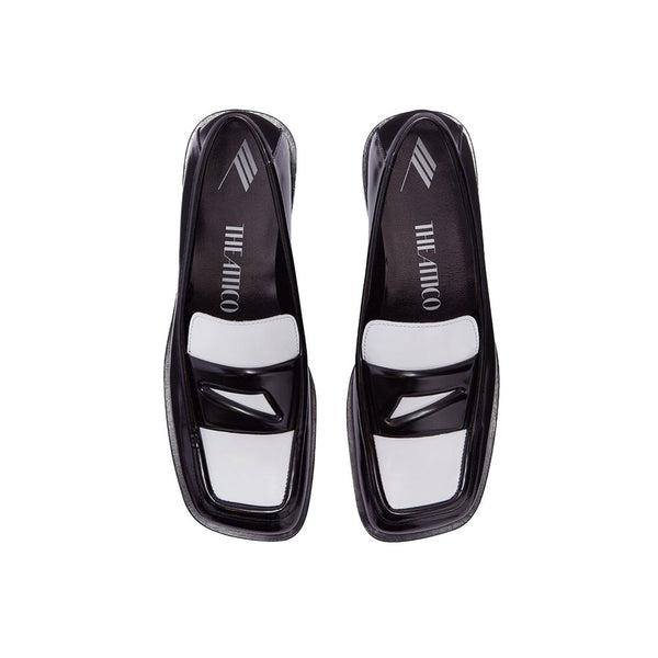 Elegante schwarze Lederslipper