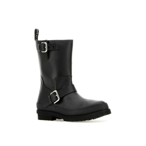 Schwarze Polyester-Knöchelstiefel