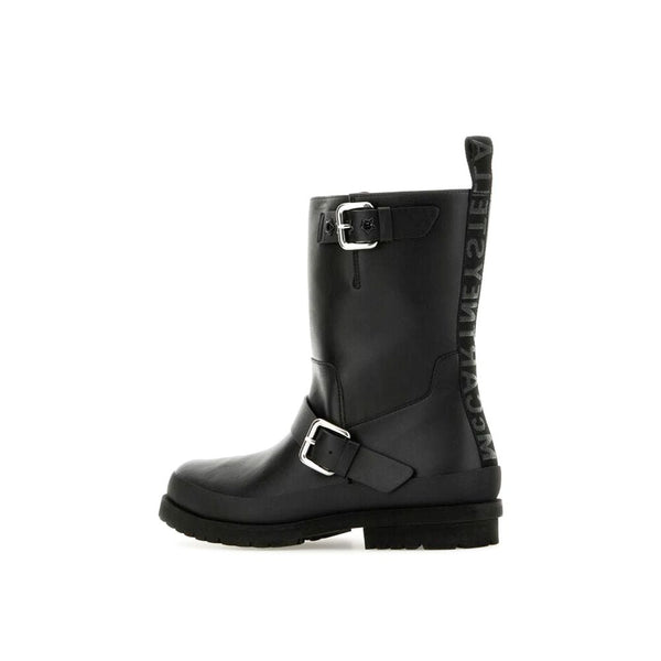 Schwarze Polyester-Knöchelstiefel