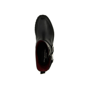 Schwarze Polyester-Knöchelstiefel