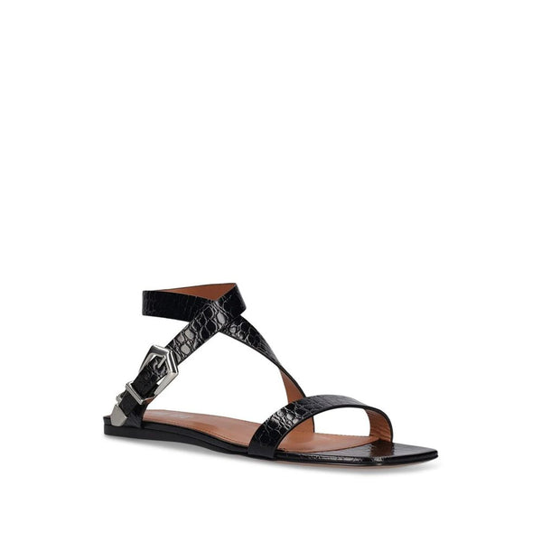 Schwarze Sandalen aus Kalbsleder