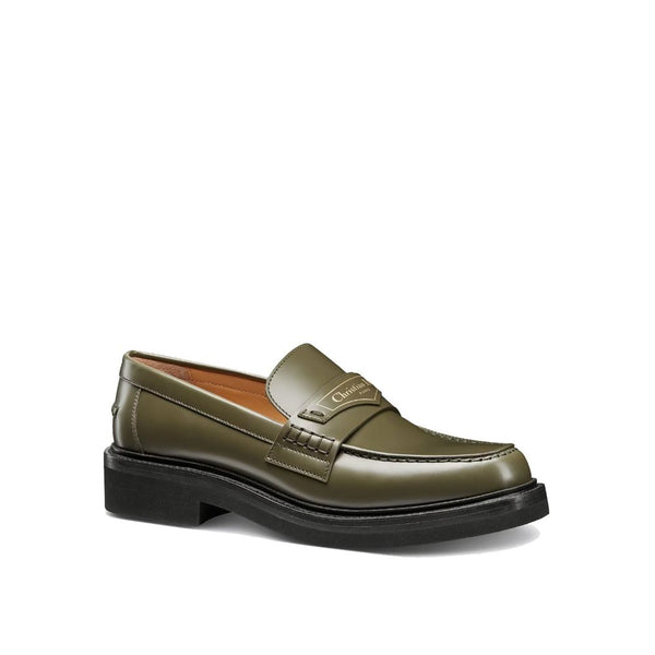 Grüne Loafer aus Kalbsleder