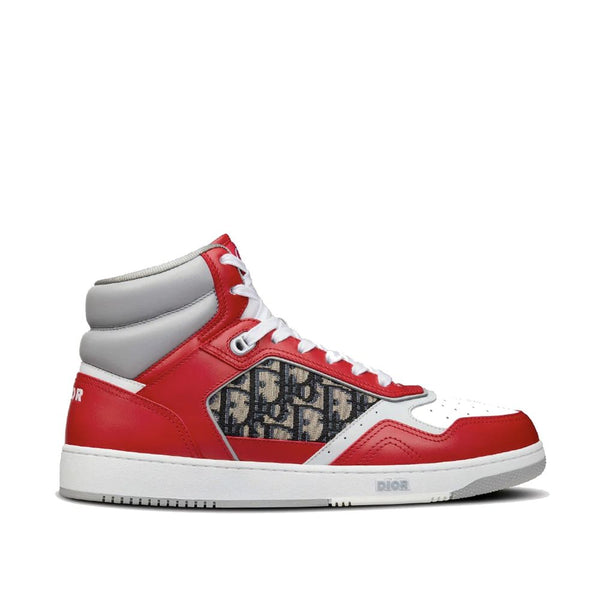 Rote High-Top-Sneaker aus Leder
