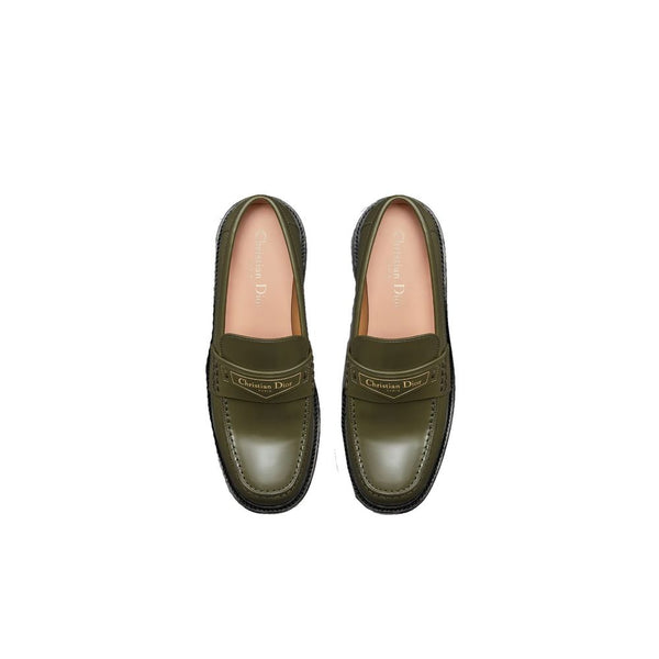 Grüne Loafer aus Kalbsleder