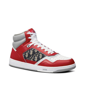 Rote High-Top-Sneaker aus Leder