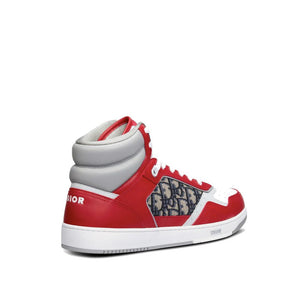 Rote High-Top-Sneaker aus Leder